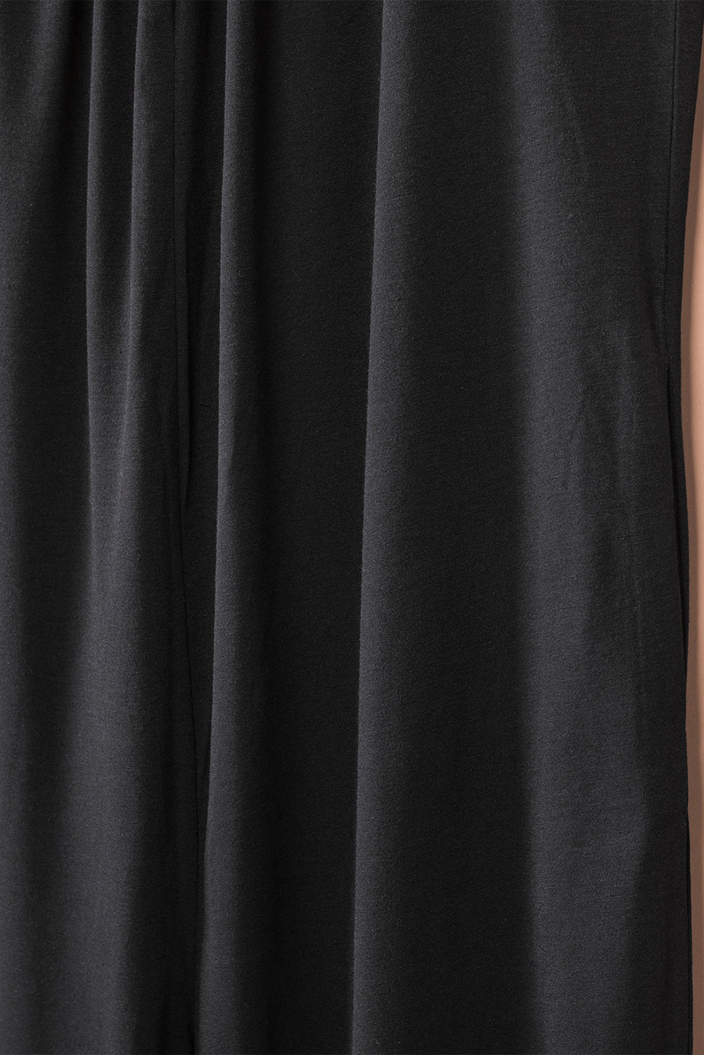 Black Casual Spaghetti Straps Wide Leg Pocketed Jumpsuits Shewin
