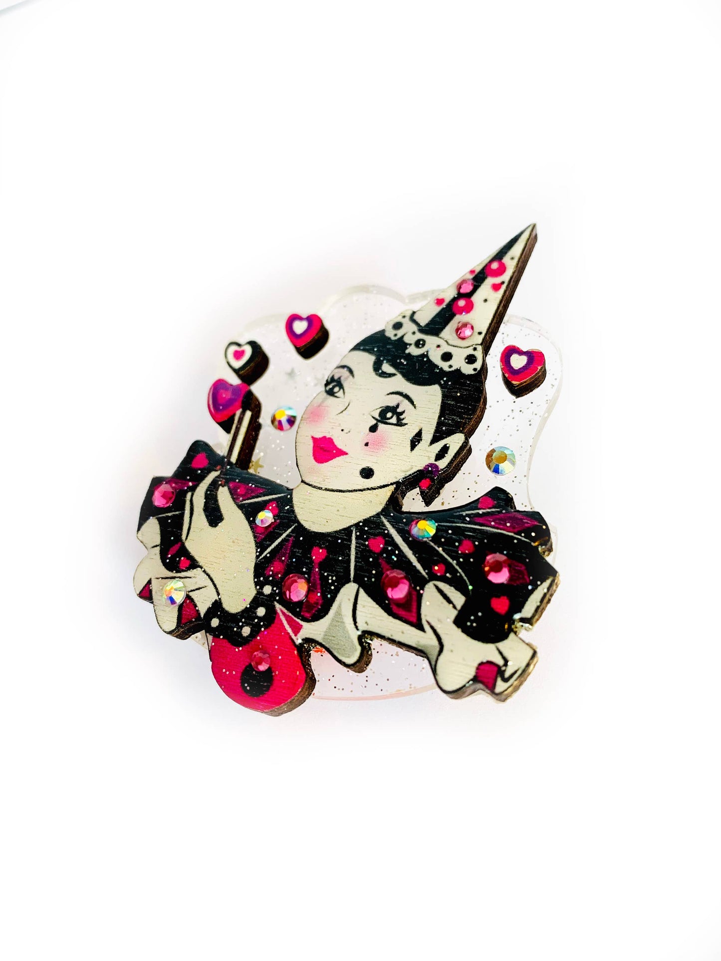 Pierrot Mime Brooch by Rosie Rose Parker