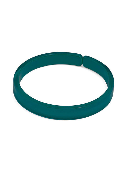 Resin Bangle Bracelet - DARK TEAL Medium Width Quirks!