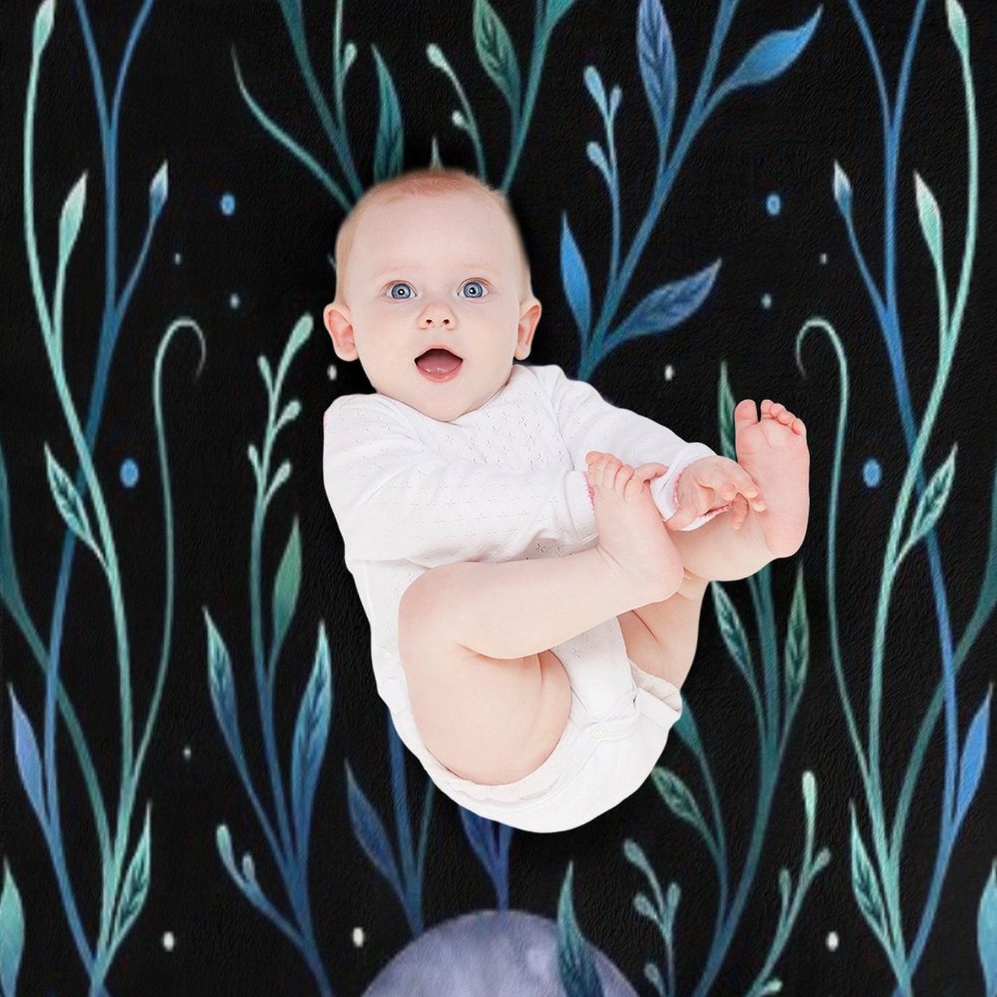 Phase & Grow - Teal Throw Blanket