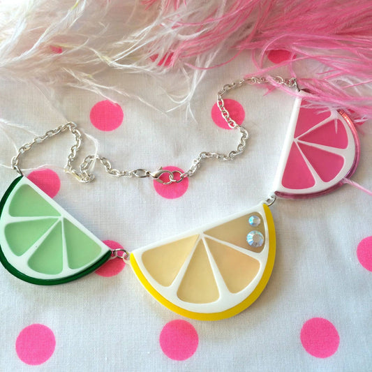 Fruit Slice Acrylic Statement Necklace Quirks!