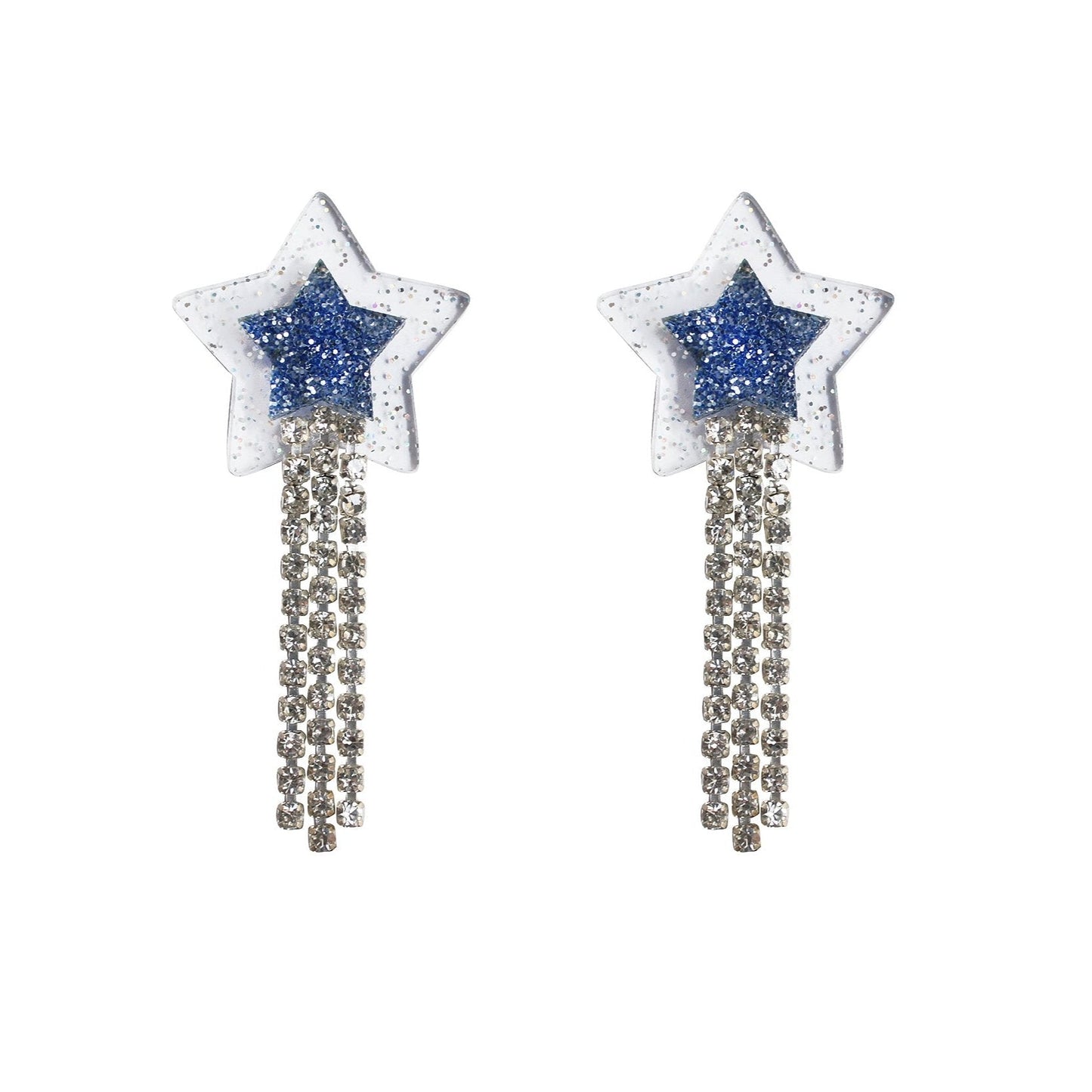 Sparkle Christmas Star Earrings by Laliblue