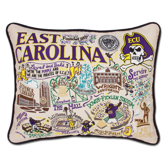 East Carolina University Collegiate Embroidered Pillow by CatStudio Quirks!