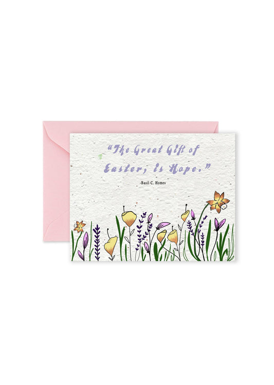 Blooming Hope: Wildflower Seed Paper Easter Card