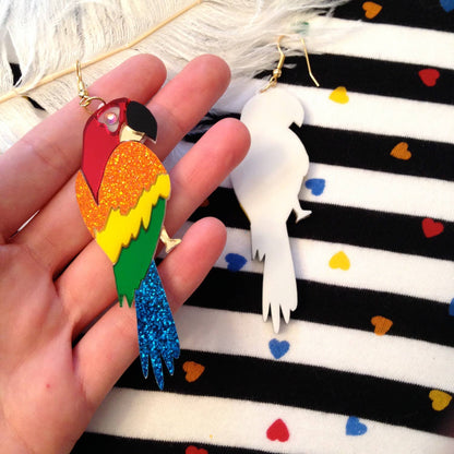Tropical Parrot Acrylic Statement Earrings Quirks!