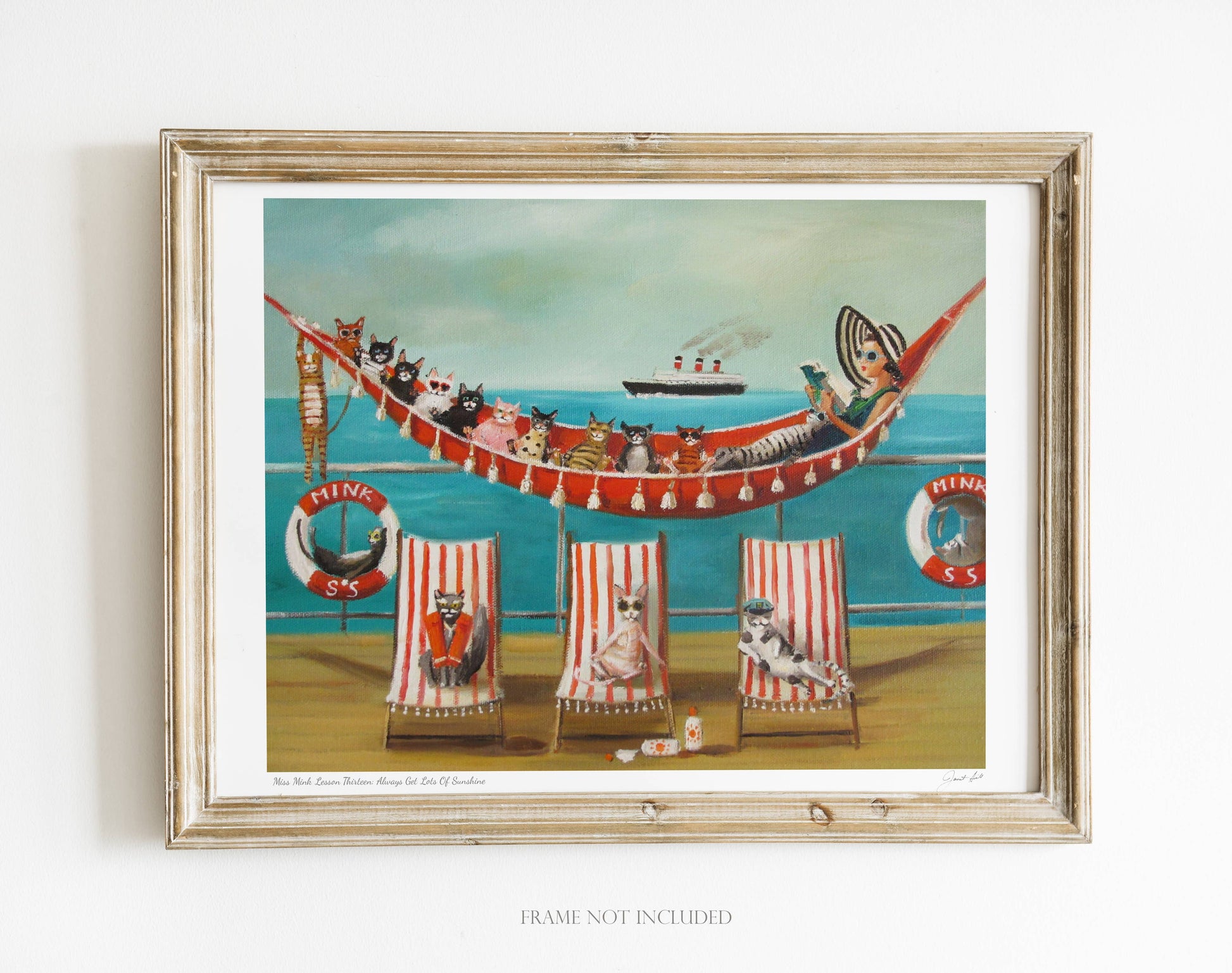 Miss Mink Lesson 13 Art Print by Janet Hill Quirks!