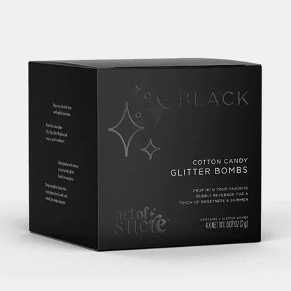 Black Cotton Candy Drink Glitter Bombs Quirks!