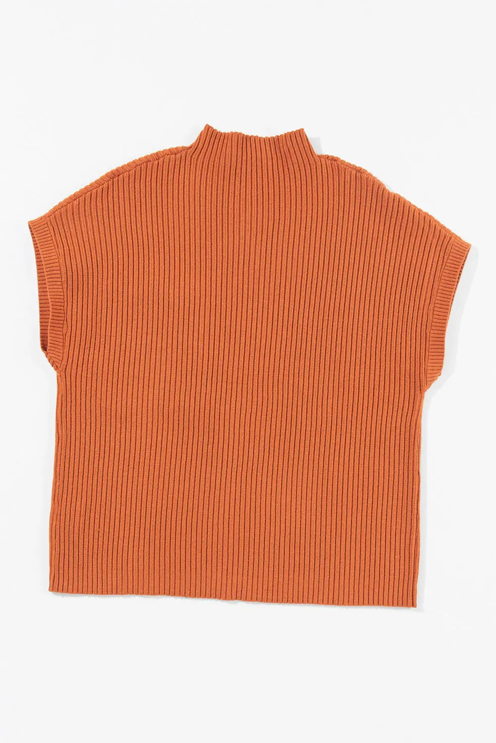 Gold Flame Patch Pocket Ribbed Knit Short Sleeve Sweater Shewin