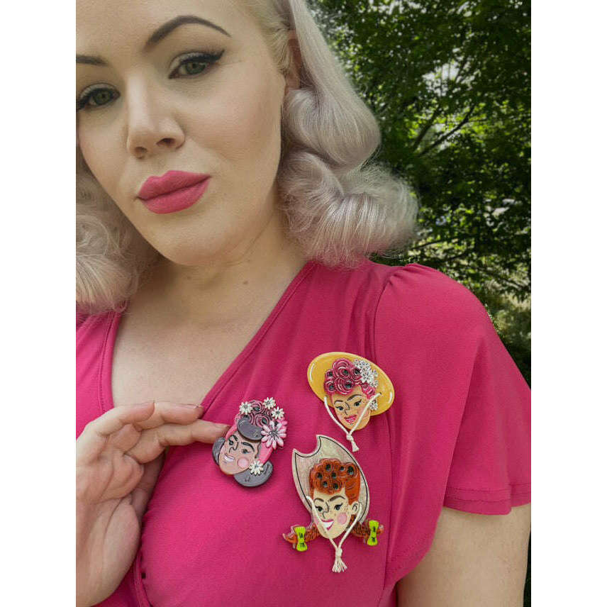 Darla the Cowgirl Brooch by Marla VonDuta x Lipstick & Chrome