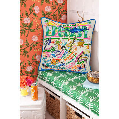 Emerald Coast Hand-Embroidered Pillow Quirks!