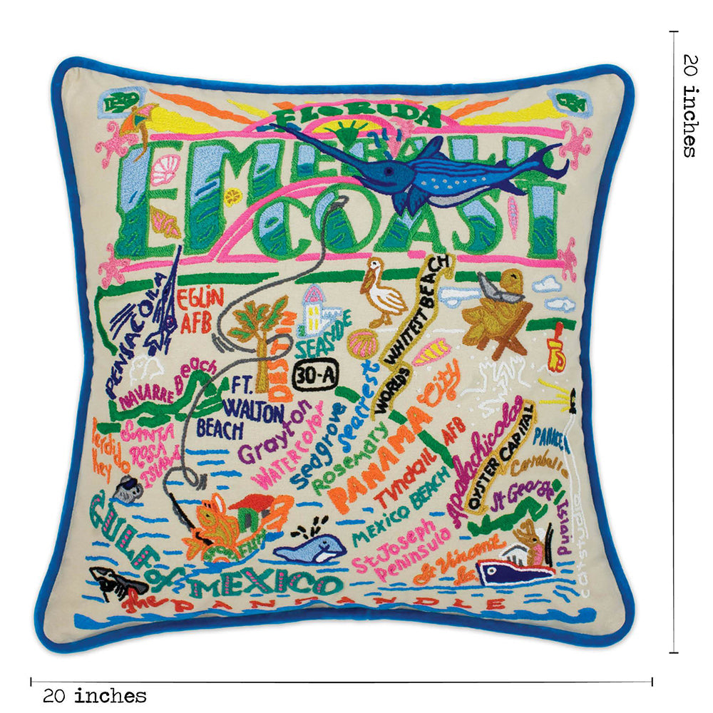 Emerald Coast Hand-Embroidered Pillow Quirks!