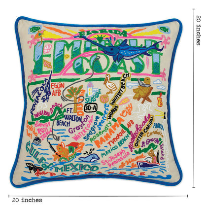 Emerald Coast Hand-Embroidered Pillow Quirks!