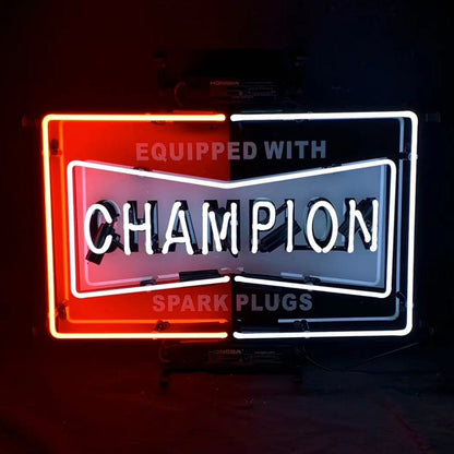 Equipped with Champion Spark Plugs Neon Signs Light Neon Signs Land