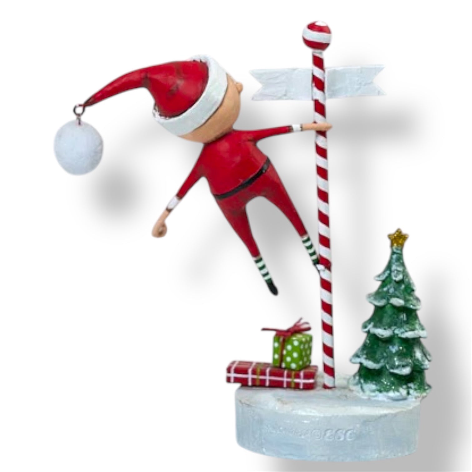 Swinging into Christmas Santa Figurine by Lori Mitchell *NEW for 2025* Quirks!