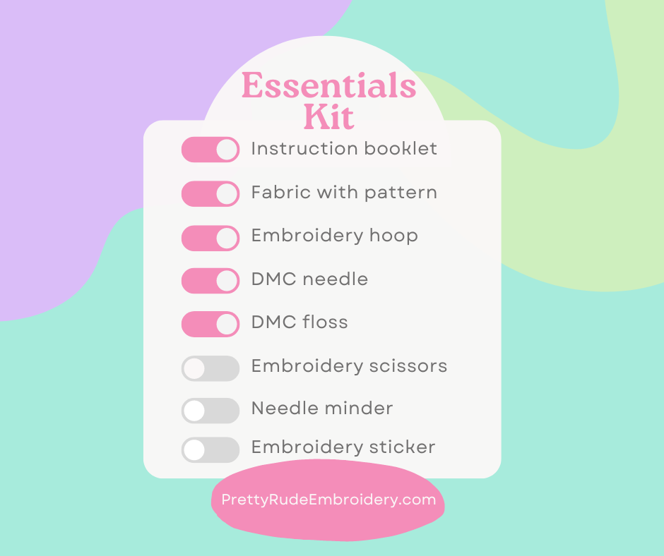6" Wash Your Fucking Hands 2.0 Embroidery Kit - Beginner Friendly Pretty Rude Things