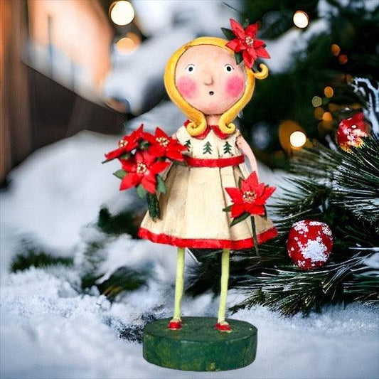 Etta Poinsettia Christmas Figurine by Lori Mitchell Quirks!