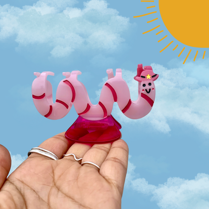 Cowboy Worm Acetate Hair Claw Quirks!