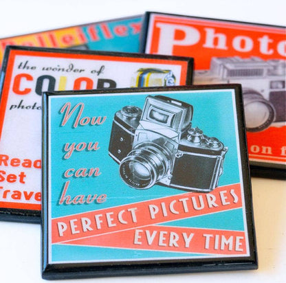 Say Cheese!: Classic Camera Drink Coaster Set Quirks!