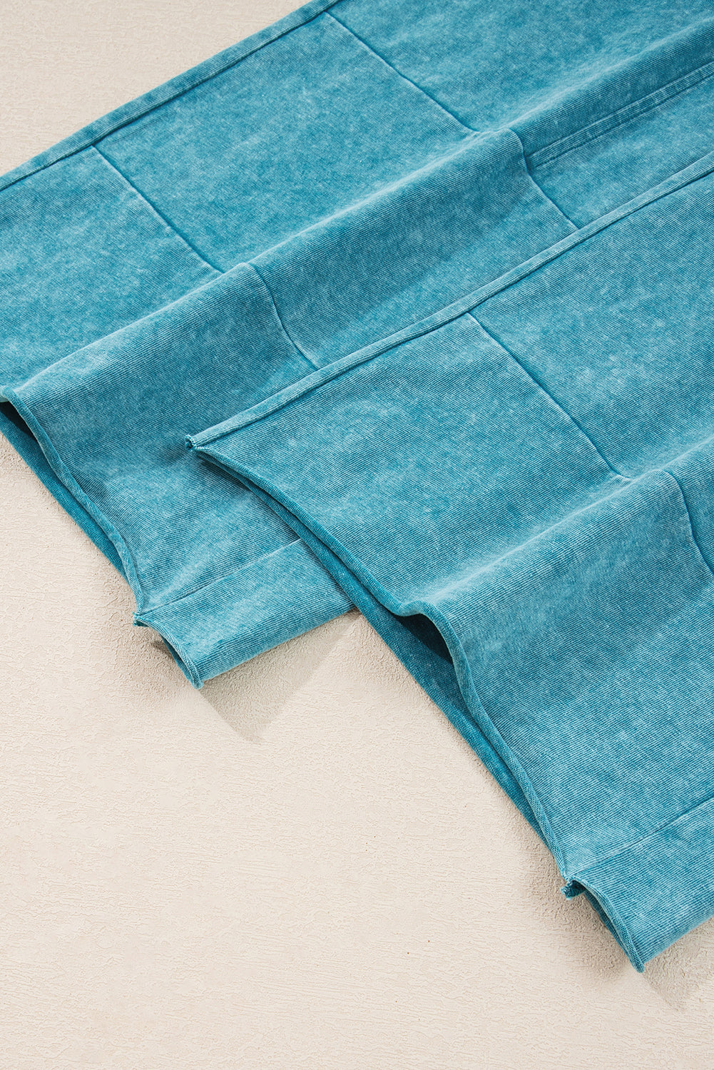 Wild Ginger  Mineral Wash Knot High Waist Raw Hem Pants