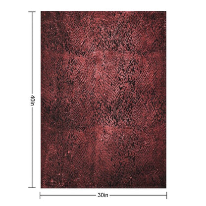 Red Snake Skin Pattern Throw Blanket