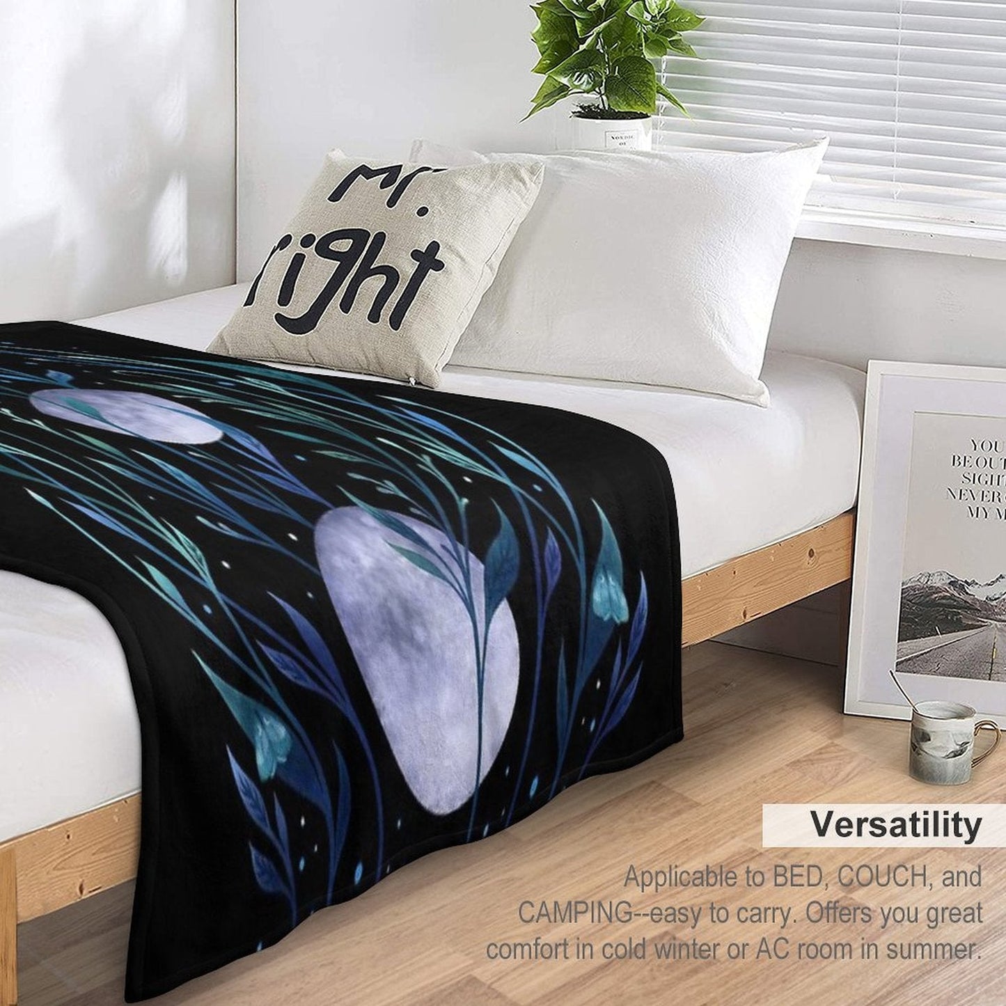 Phase & Grow - Teal Throw Blanket