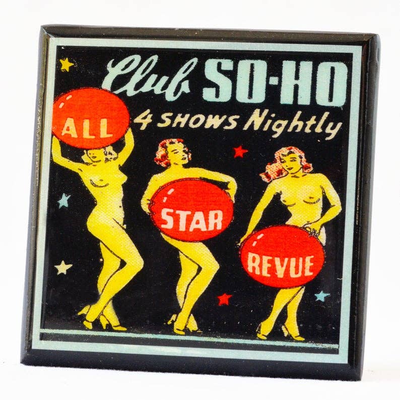 A Little Naughty: Vintage Burlesque Drink Coaster Set Quirks!