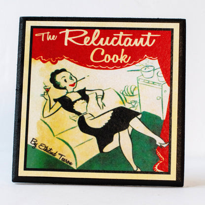 Funny Vintage Cookbook Cover Kitchen Coasters Quirks!