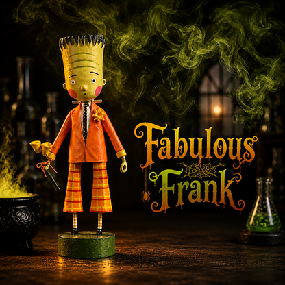 Fabulous Frank Halloween Figurine by Lori Mitchell — 8-Inch Folk Art Poly Resin Collectible