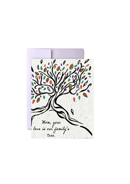 Roots of Love: Family Tree Tribute Card for Mom