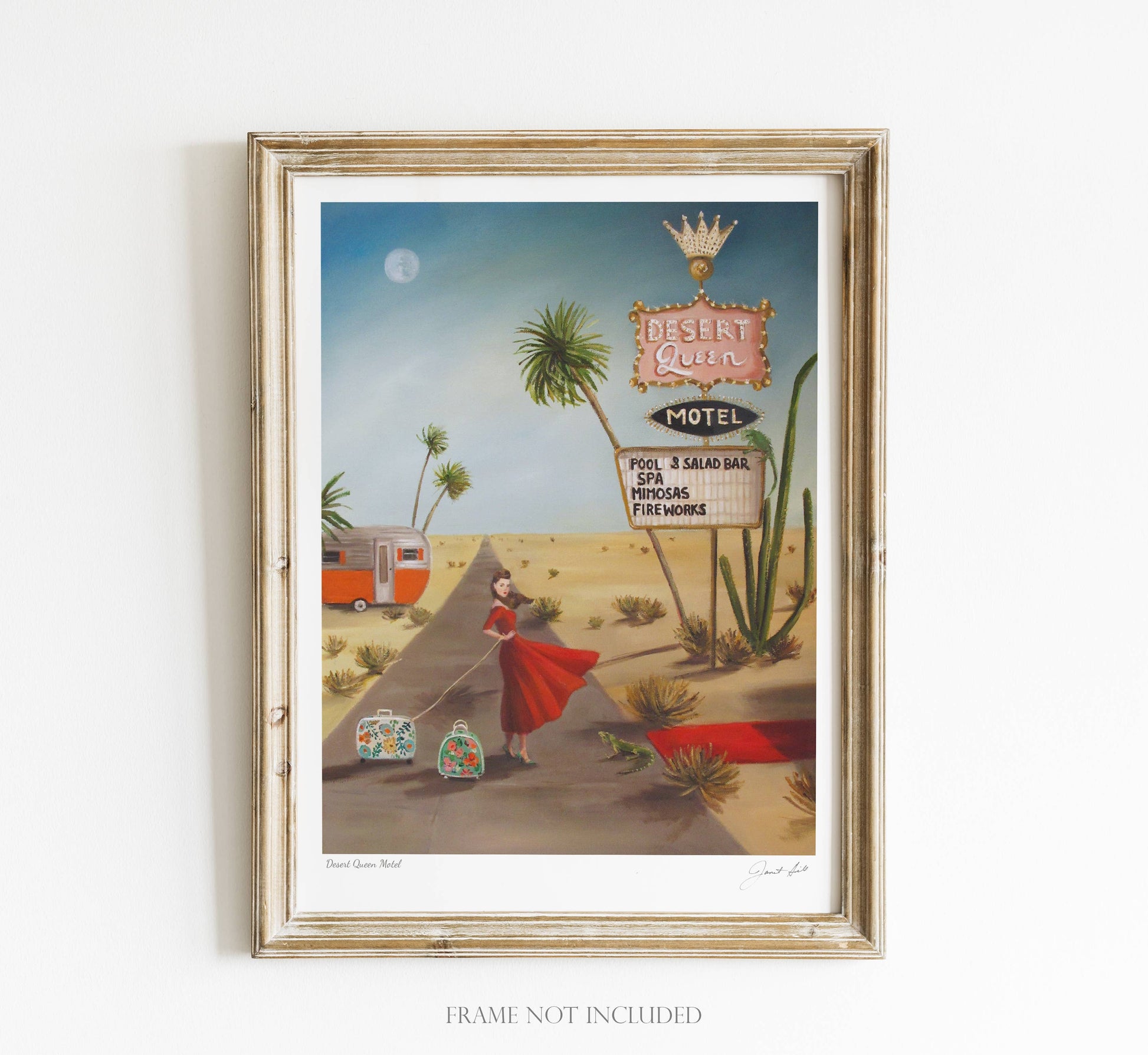 Desert Queen Motel Art Print 8.5"x11" Quirks!
