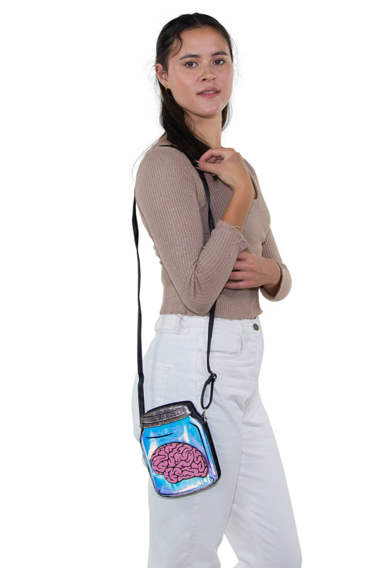 Brainzzzz • Brain in a Jar 🧠 Crossbody Bag