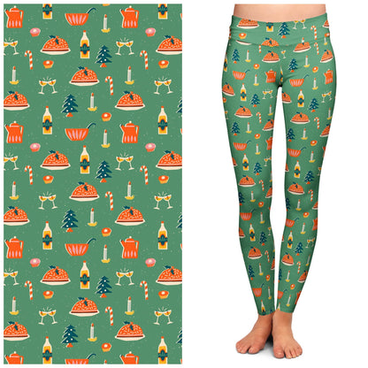 "Festive Feast" Buttery Soft Leggings by Lipstick & Chrome Quirks!