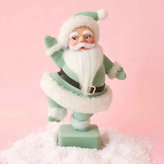 Retro Flocked Dancing Santa | Mint Quirks!