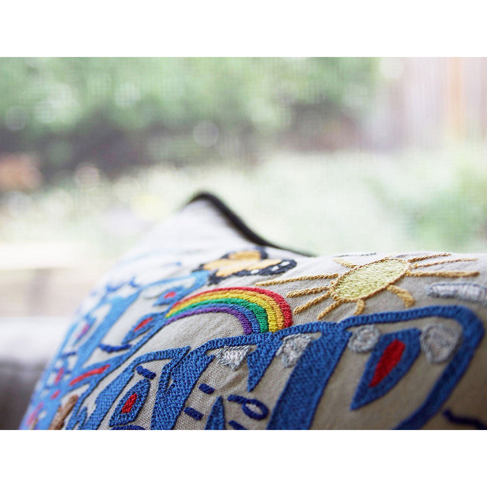 Fire Island Hand-Embroidered Pillow Quirks!