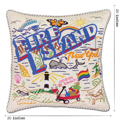 Fire Island Hand-Embroidered Pillow Quirks!