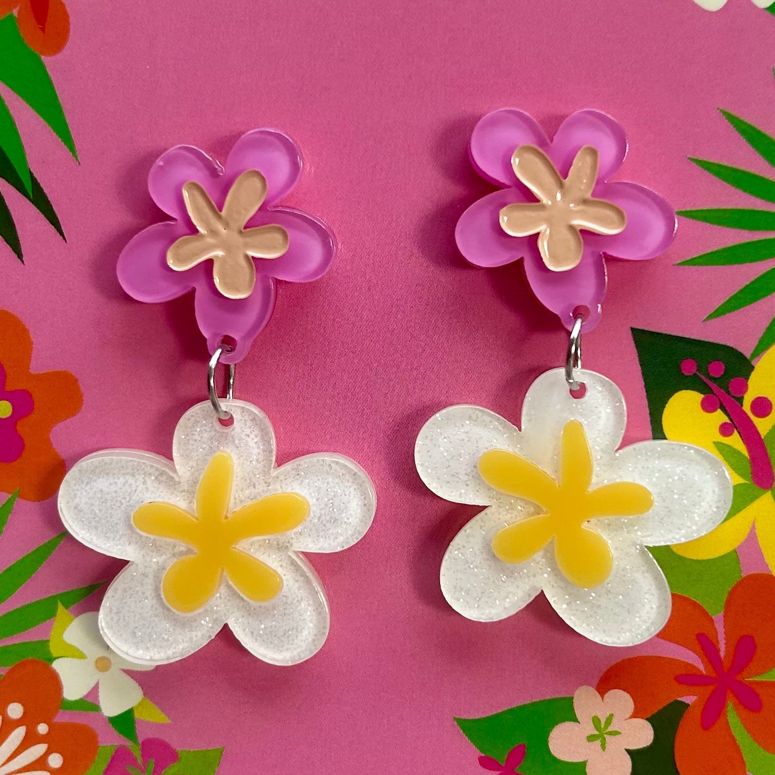 Floral Fantasy Earrings by Miss Fluff x Lipstick & Chrome Quirks!
