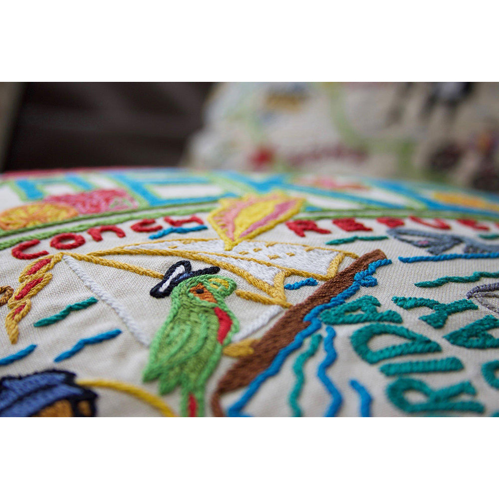 The Keys Florida Hand-Embroidered Pillow Quirks!