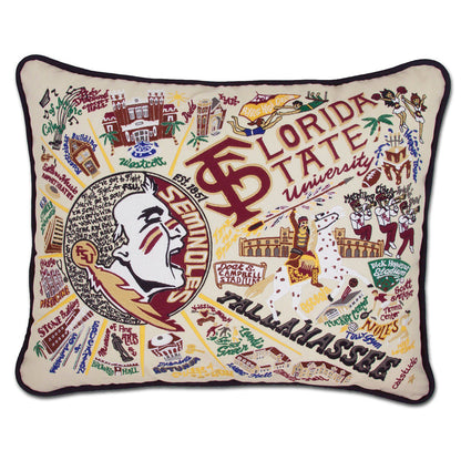 Florida State University (FSU) Collegiate Hand-Embroidered Pillow Quirks!