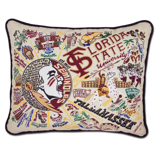 Florida State University (FSU) Collegiate Hand-Embroidered Pillow Quirks!
