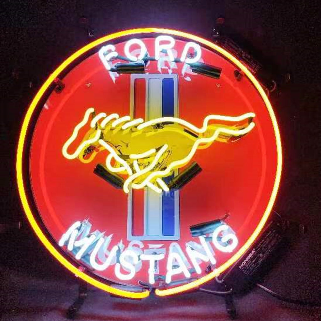 Ford Mustang Car Logo Neon Signs Neon Signs Land