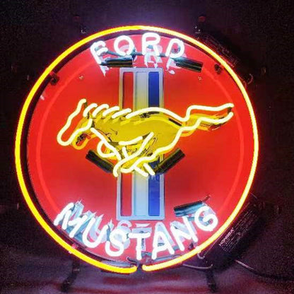 Ford Mustang Car Logo Neon Signs Neon Signs Land