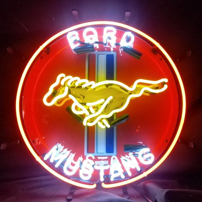 Ford Mustang Car Logo Neon Signs Neon Signs Land