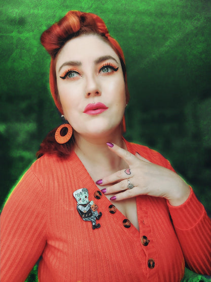 Frankenstomp Brooch by Johanna Parker x Lipstick & Chrome Quirks!