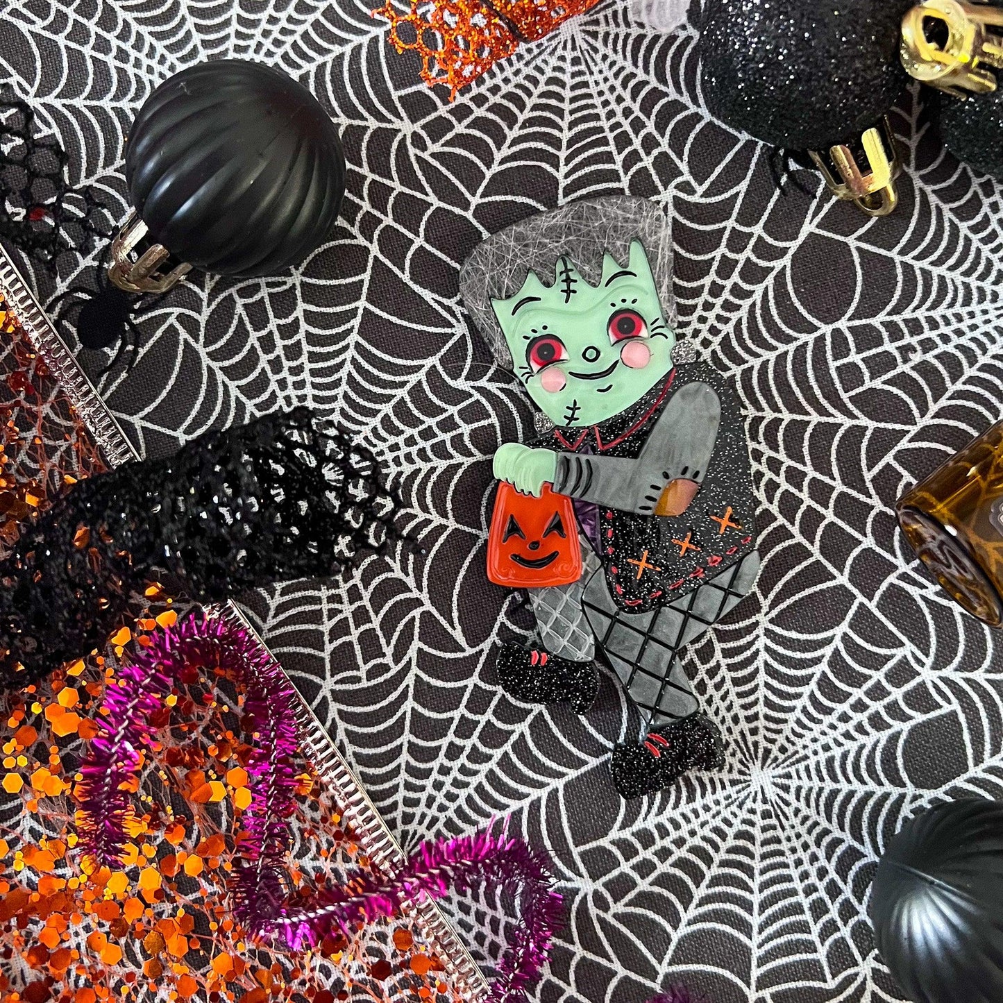 Frankenstomp Brooch by Johanna Parker x Lipstick & Chrome Quirks!