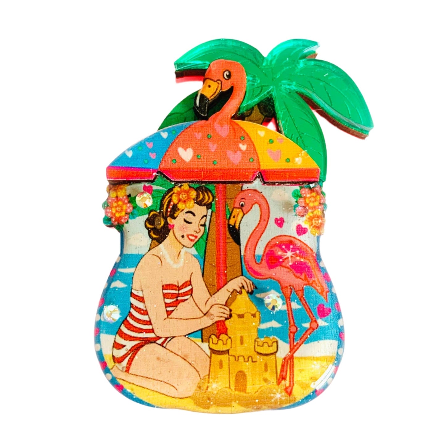 Frankie at the Beach Brooch by Rosie Rose Parker Quirks!