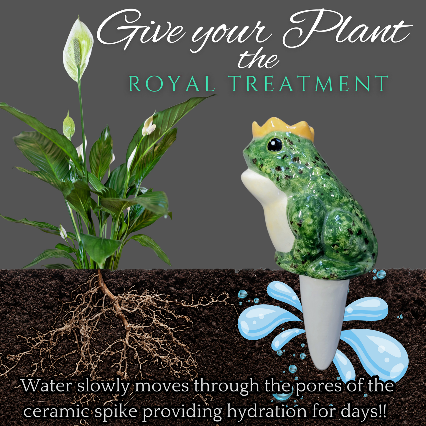 Prince Frog Watering Spike Mountain Mudworks