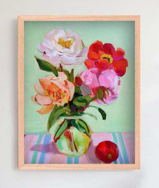 Gathered with Love – Original Framed Pastel Drawing for Gift Giving