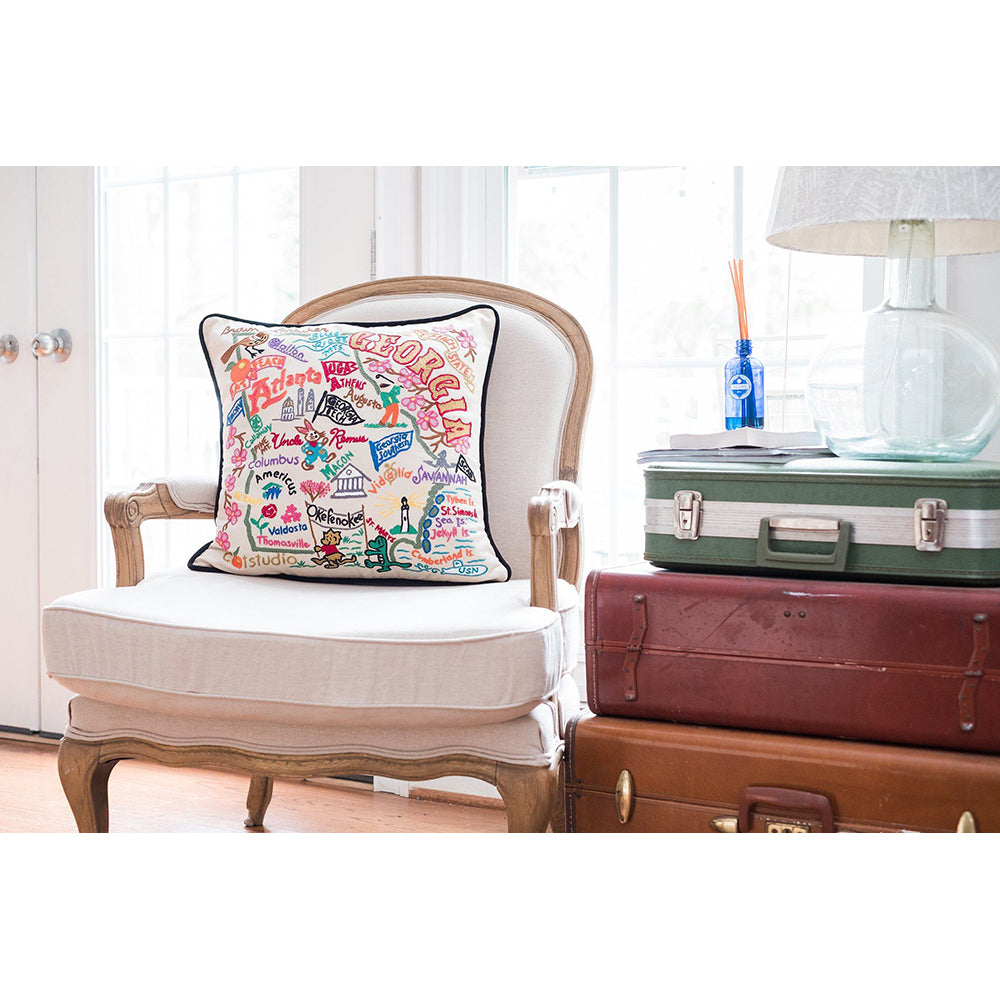 Georgia Hand-Embroidered Pillow Quirks!