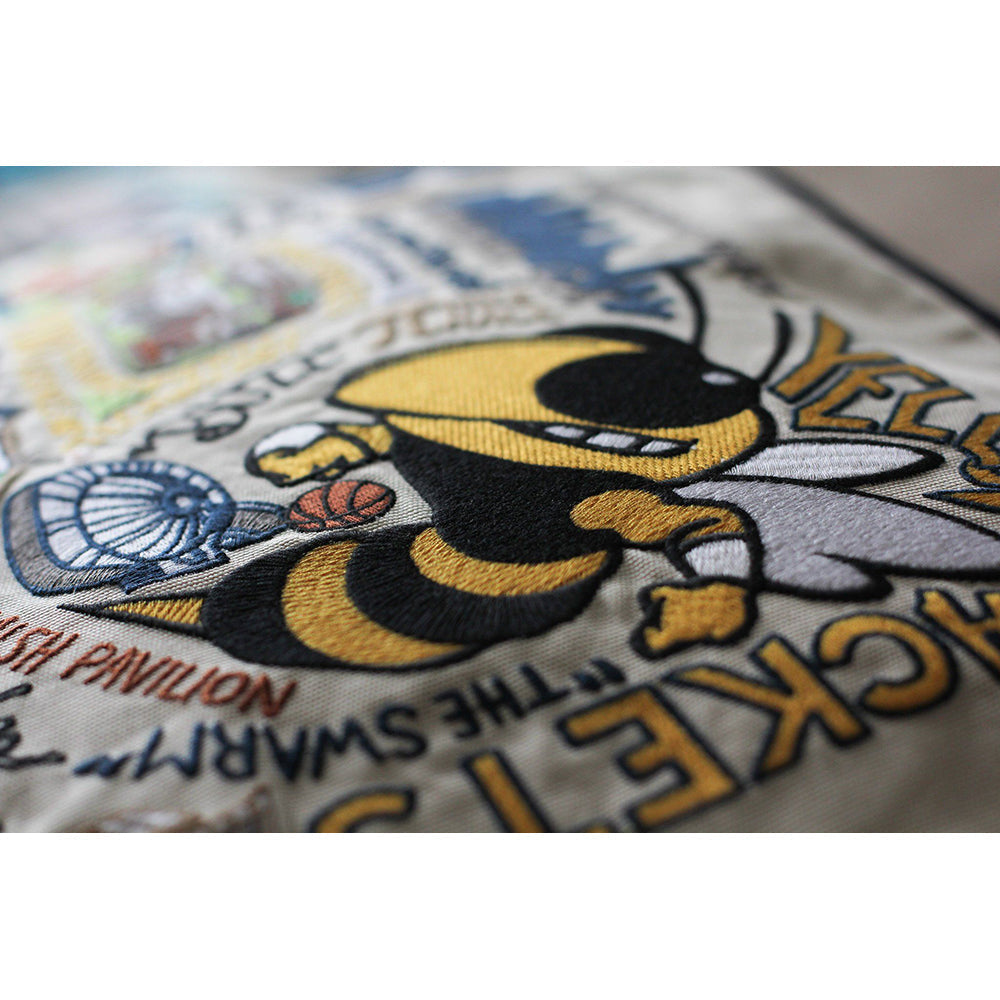 Georgia Tech Collegiate Hand-Embroidered Pillow Quirks!
