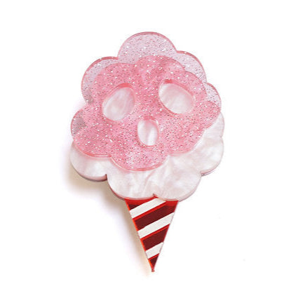 Ghost Cotton Candy Brooch by Laliblue Quirks!